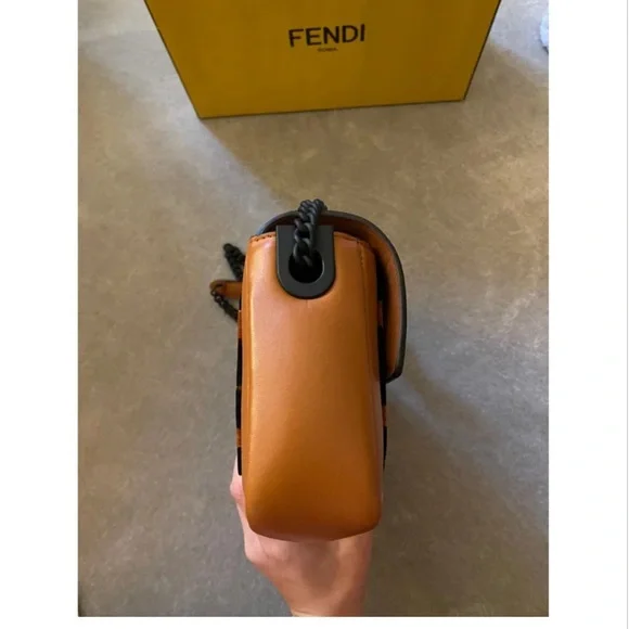 Fendi baguette tufted leopard handbag with box LIKE NEW - Picture 9 of 15